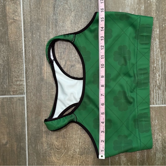 FiercePulse Cheers Green Sports Bra - Picture 9 of 9